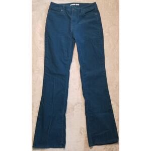 Lands End Dark Turquoise Midrise Straight Corduroy Pants size 6 Women's